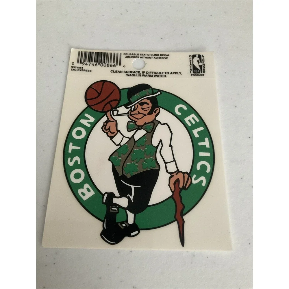 Boston Celtics Team Logo Lucky Large Keyring Keychain Sticker Lanyard Set‎ Of 3